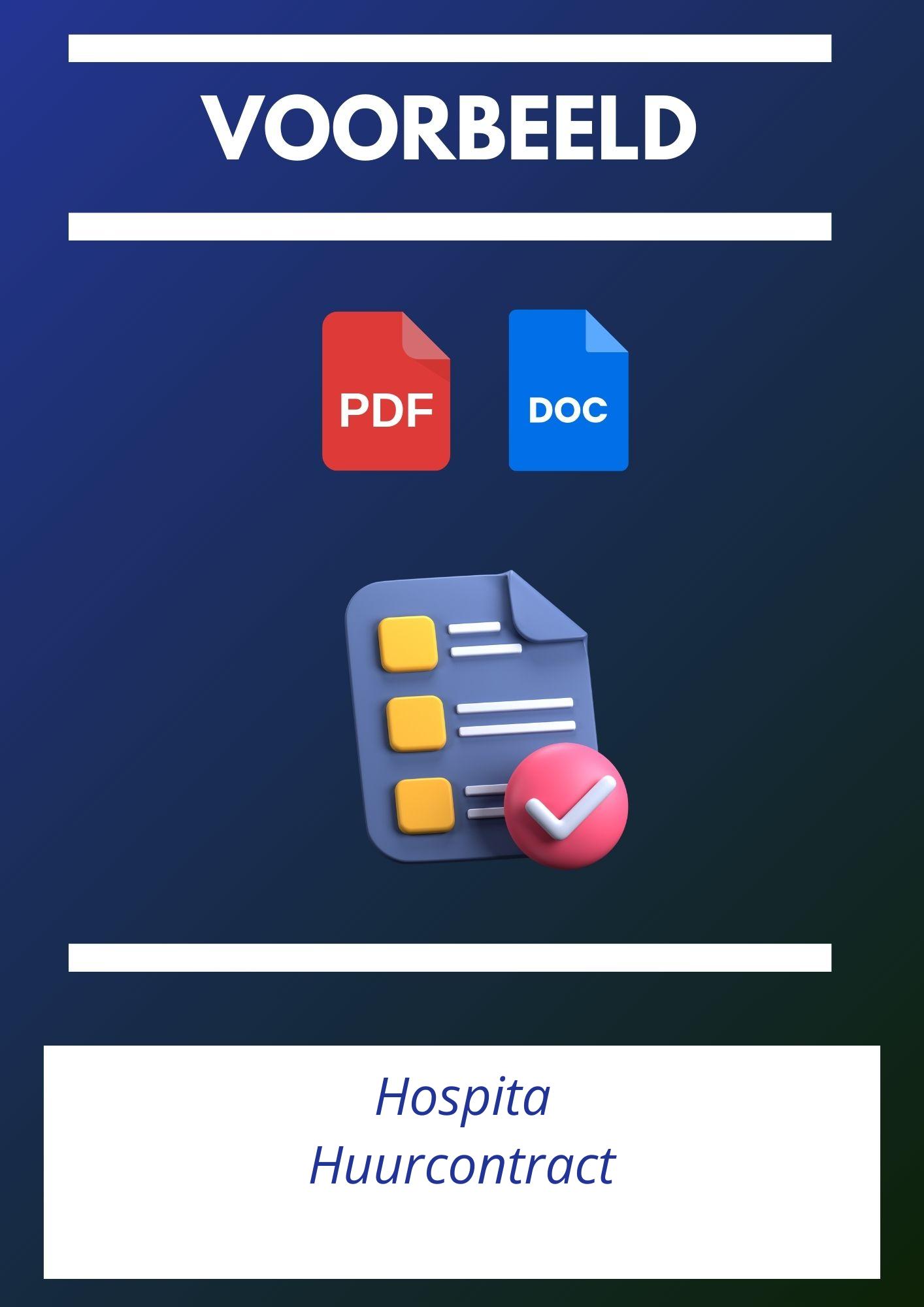 Hospita Huurcontract Voorbeeld
